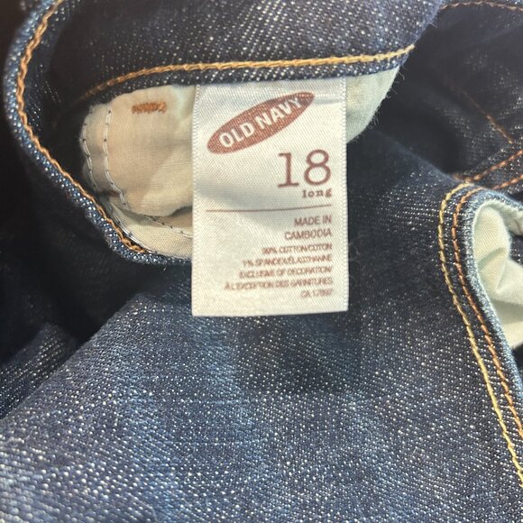 Old Navy The Sweetheart Blue Jeans • Size 18 Long • Mid Rise Bootcut Wide Leg - Picture 5 of 5